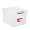 TRU RED™ Store & Slide Hanging File Box, Latch Lid, Letter/Legal Size, Clear, 4/Carton (TR57621CT)