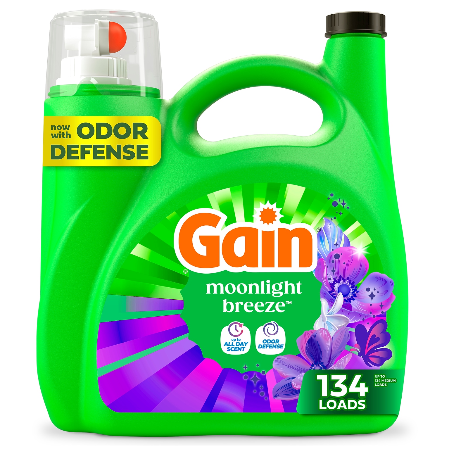 Gain Liquid Laundry Detergent, Moonlight Breeze Scent, 134 Loads, 177 oz. (19112)