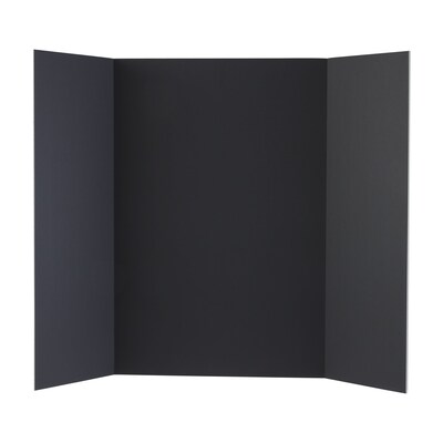 Staples® Tri-Fold Foam Presentation Board, 4'x3', Black (902091)