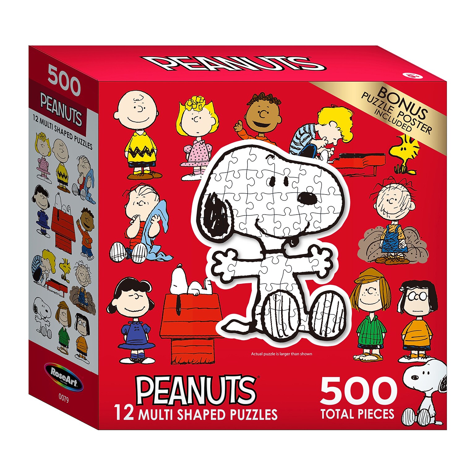 Cra-Z-Art 500-Piece Licensed Peanuts Mini Shaped Puzzle Set, 12 Puzzles/Set (CZA0079ZZAH)