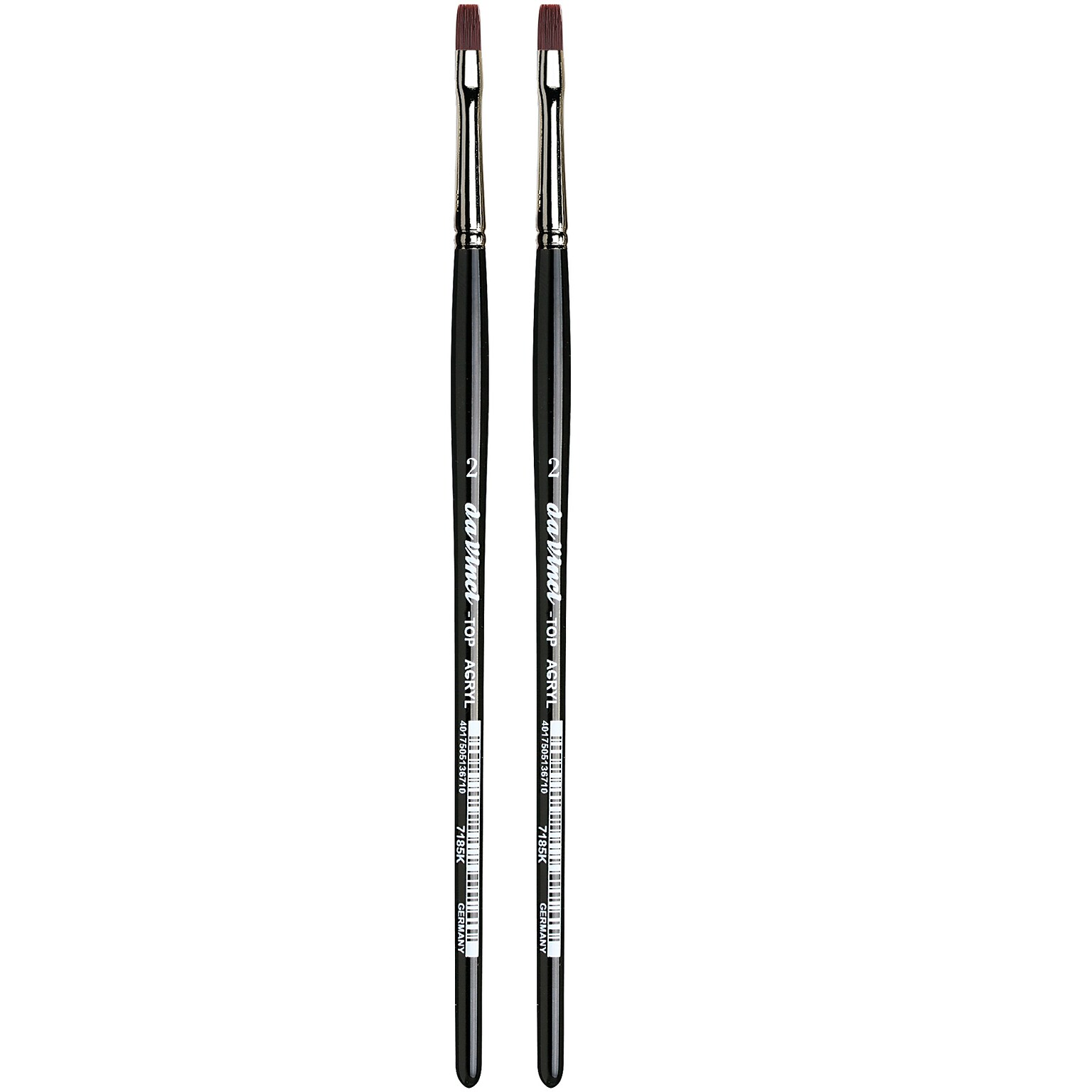 da Vinci TOP-ACRYL Oil and Acrylic Synthetic Bristle, Flat Brush, 2/Bundle (DVXVA7185K2-2)