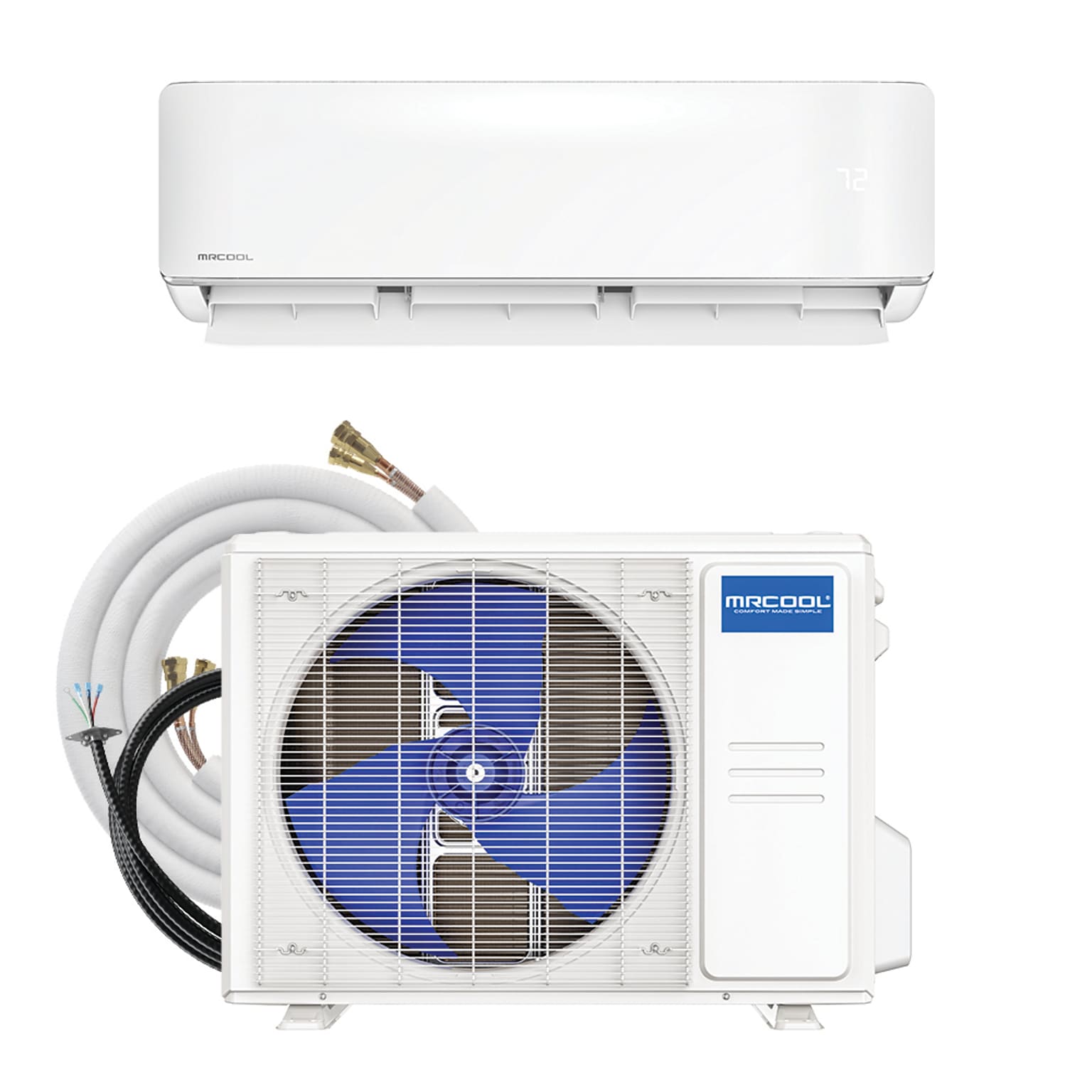 MRCOOL DIY 4th Generation E Star 18K BTU Single Zone Ductless Heat Pump Complete System, 230 V, 22 SEER (DIY18HPWM230C25)