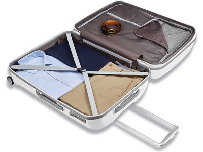 Samsonite Freeform 27.95" Hardside Suitcase, 4-Wheeled Spinner, TSA Checkpoint Friendly, White (78256-1908)