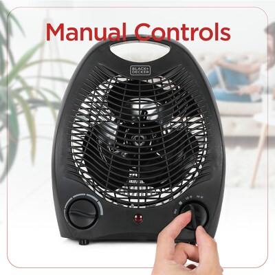 Black & Decker 1500-Watt Portable Ceramic Electric Desk Heater, Black (BHD101B)