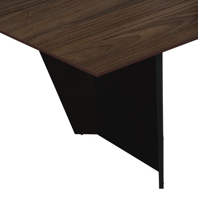 Array 96" Conference Table with Power Data Grommet, Neo Walnut/ Black (ACT9648NWBK)