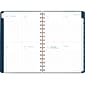 2024-2025 AT-A-GLANCE Signature Collection 5.5" x 8.5" Academic Weekly & Monthly Planner, Faux Leather Cover, Navy