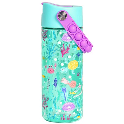 Elemental Splash Pop Plastic Water Bottle, 18 oz., Mermaid (EMLETR18MM15P)