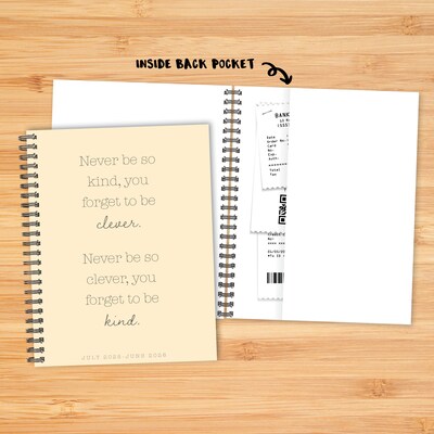 2025-2026 Willow Creek Never Be So Kind 8.5" x 11" Academic Year Weekly & Monthly Planner, Yellow (54949)