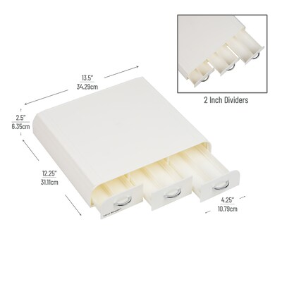 Mind Reader Plastic Single Serve Coffee Pod Storage Drawer, 36 Pod Capacity, White (TRAY6-WHT)