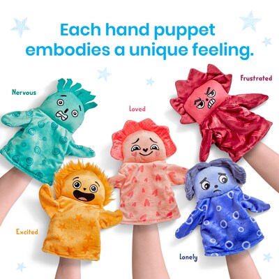 hand2mind Feelings Family Hand Puppets, Assorted Colors (97394)