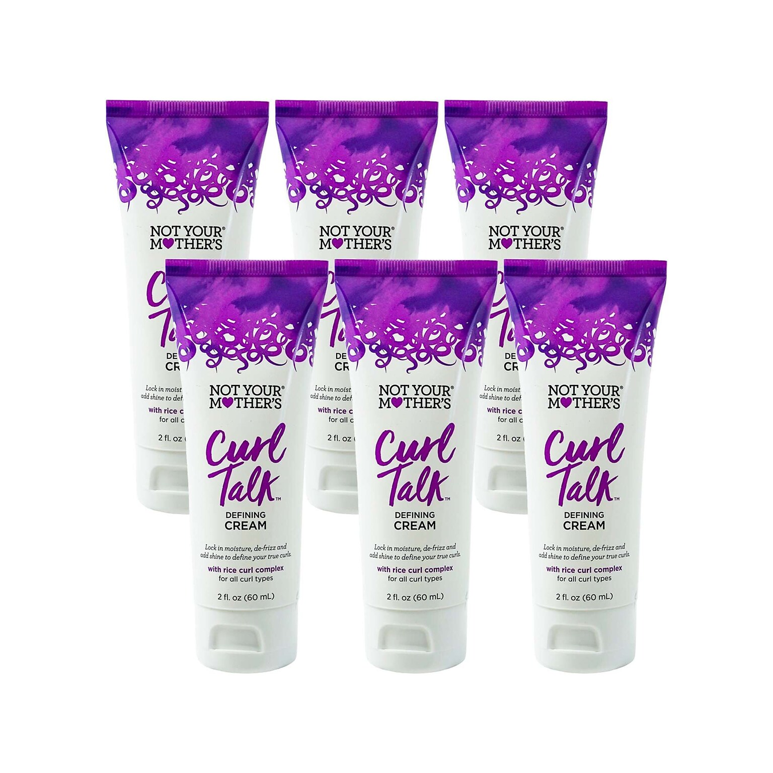 Not Your Mothers Curl Talk Curl Defining Cream, 2 oz Bottle, 6 Bottles/Bag, 6 Bags/Carton