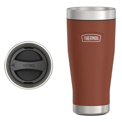 Thermos Icon Stainless Steel Vacuum Insulated Tumbler, 16 oz., Saddle (IS1012SD4)
