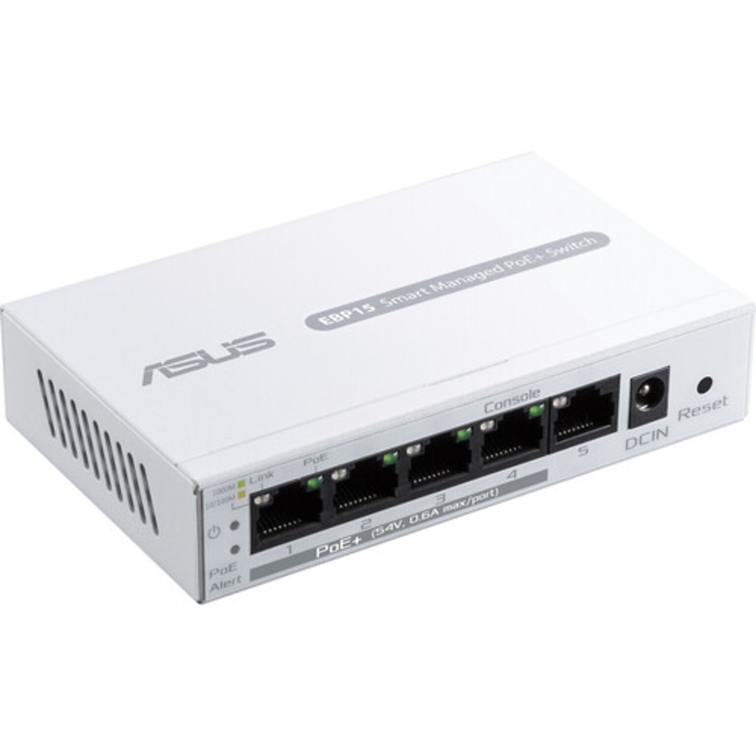 ASUS ExpertWiFi EBP15 IEEE 802.1p 1q 3ab 3af 3at 3i 3u 3x IPv4 PoE+ Compliant Managed Switch, White (EBP15)