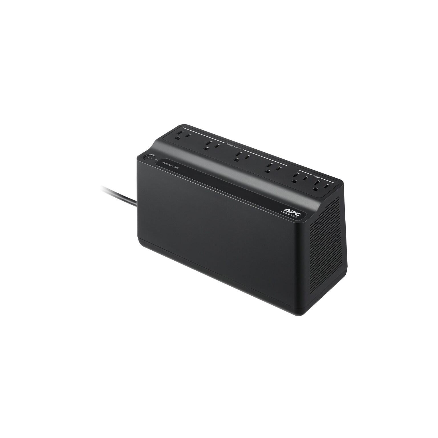 APC Back-UPS 425VA Backup and Surge Protector, 6-Outlets, Black (BE425M)