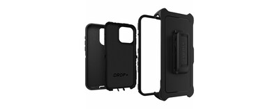 OtterBox Defender Case for iPhone 15 Pro Max, Shock Absorbing, Black (77-92550)