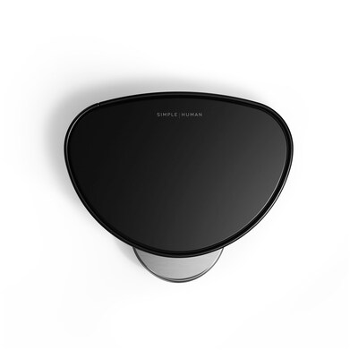 simplehuman 6L Semi-Round Can with Liner Pocket, Matte Black Steel, Indoor Step Trash Can, 1.6 Gallons (CW2109)