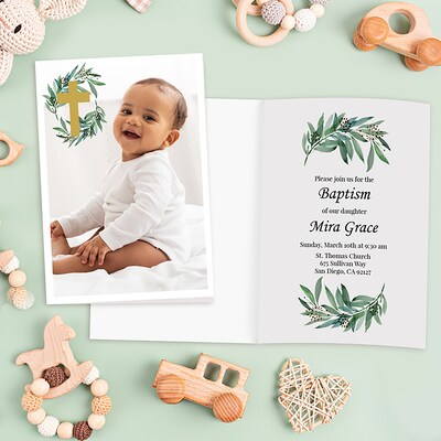 Avery Half-Fold Greeting Cards with Envelopes, 5.5" x 8.5", Matte White, Inkjet, 30/Pack (08316)