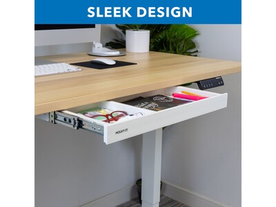 Mount-It! 2"H x 21"W Under-Desk Drawer, White (MI-7294WHT)