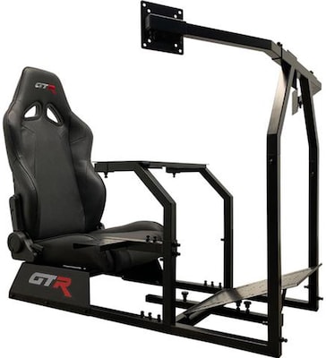GTR Simulator Steel Alloy Ergonomic Simulation Cockpit Gaming Chair, Black (GTA-S-S105LBK)