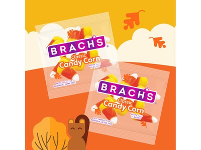 Brach's Classic Candy Corn Chewy Candy, 30 oz., 60 Pouches/Bag (07782)