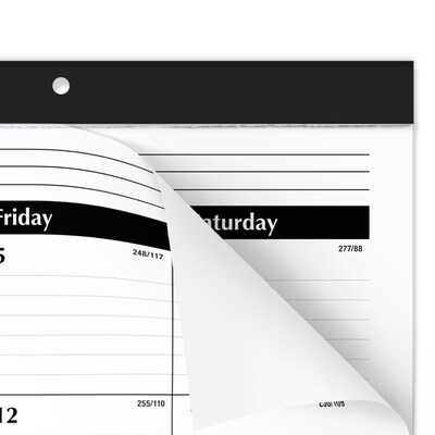 2025-2026 AT-A-GLANCE 21.75 x 17 Academic Monthly Desk Pad Calendar, White/Black (SK2416-00-26)