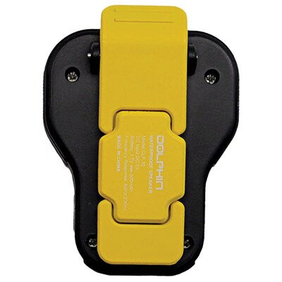 Dolphin Audio Wireless Bluetooth Speaker, Waterproof, Black & Yellow (GSDCLP10BLK)