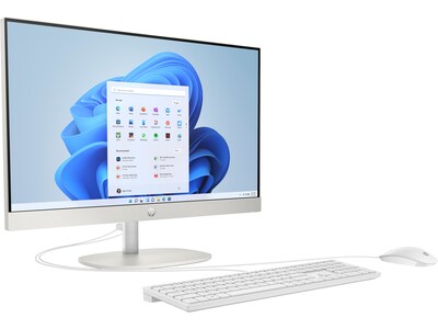 HP 24-cr0026 23.8" All-in-One Desktop Computer, Intel Core i3-N300, 8GB Memory, 256GB SSD (9W2H5AA#ABA)