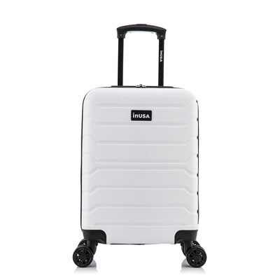 InUSA Trend Plastic Carry-On Luggage, White (IUTRE00S-WHI)