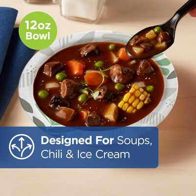 Dixie Ultra Pathways Paper Bowls, 12 oz., Multicolor, 500/Carton (SXB12WS)
