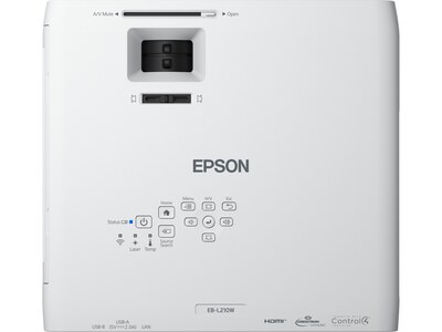 Epson PowerLite L210W Wireless 3LCD Lamp-Free Laser Display Projector, White (V11HA70020)