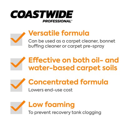 Coastwide Professional™ Carpet Cleaner 62, 3.78L/128 Oz., 4/Carton (CW620001-A)