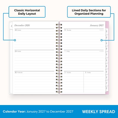 2027 Blue Sky 5 x 8 Weekly & Monthly Planner, Pink (164279)