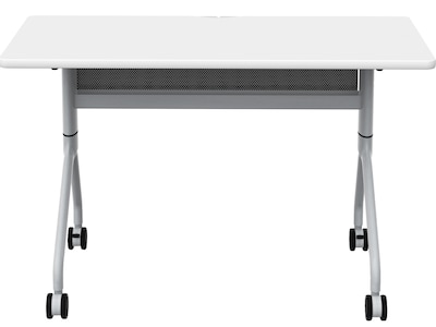 Safco Rumba Training Room Table, 24 x 48, Designer White (RBA4824FLSLDSWT)