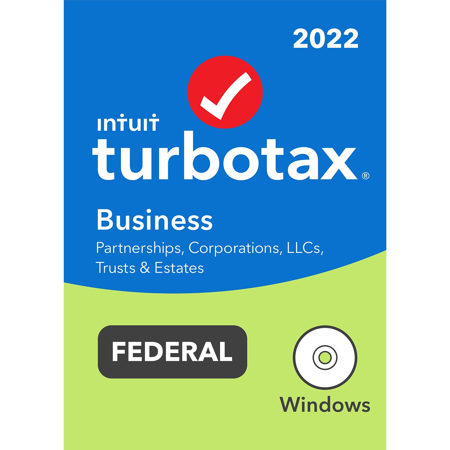 TurboTax Business 2022 Federal for 1 User, Windows, CD/DVD or Download (5101361)