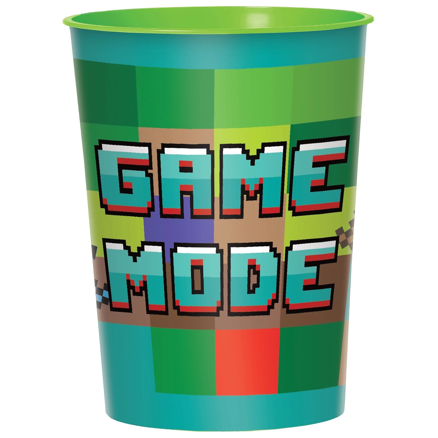 Party City Pixel Party Plastic Favor Cup, 16 oz. (AM4229680)