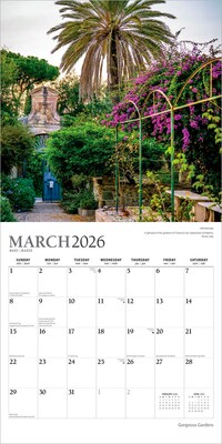 2026 Plato Gorgeous Gardens 12" x 12" Monthly Wall Calendar (9798330706679)