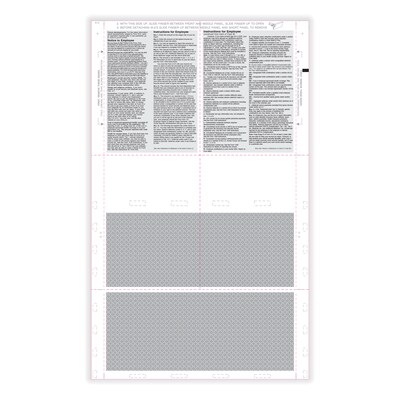 ComplyRight 2025 Pressure-Seal W-2 Tax Form, 1-Part, 4-Up, Copy B and C, 500/Pack (5225B)