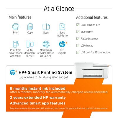 HP DeskJet 4155e Wireless Color All-In-One Inkjet Printer (26Q90A)