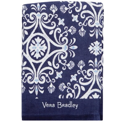 Vera Bradley Oversized beach Towel in Steel Blue Medallion
