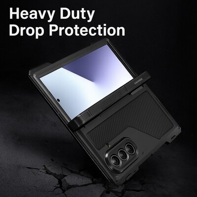 SaharaCase Raider Series Phone Case for Samsung Galaxy Z Fold7, Shock Absorbing, Scorpion Black (CP00883)