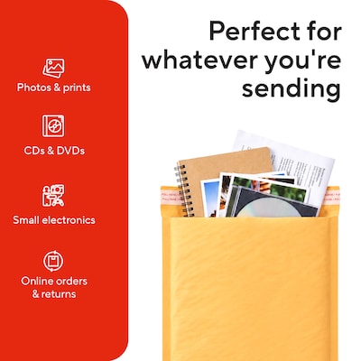 Quill Brand® 6.75" x 9" Self-Seal Bubble Mailer, #0, 25/Carton (ST56645B)