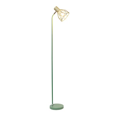 Simple Designs Farmhouse Fusion 55.91 Floor Lamp with Round Shade, Green (LF2019-GRN)