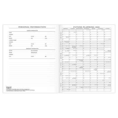 2026 AT-A-GLANCE Executive 11" x 9" Monthly Padfolio Refill, White/Black (70-909-10-26)