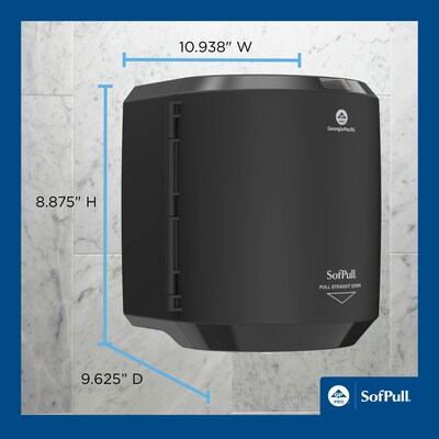 Georgia-Pacific SofPull Paper Towel Dispenser Kit, Black (58206B)
