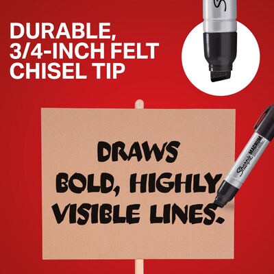 Sharpie Magnum Permanent Marker, XL Chisel Tip, Blue (44003)