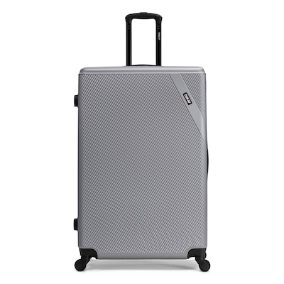 DUKAP Discovery 33.66" Hardside Suitcase, 4-Wheeled Spinner, TSA Checkpoint Friendly, Pink (DKDIS00XL-PNK)