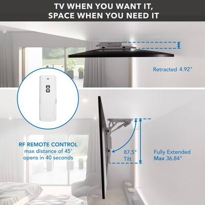 Mount-It! Motorized Ceiling TV Mount, 88 lbs. Max. (MI-4226WHT)