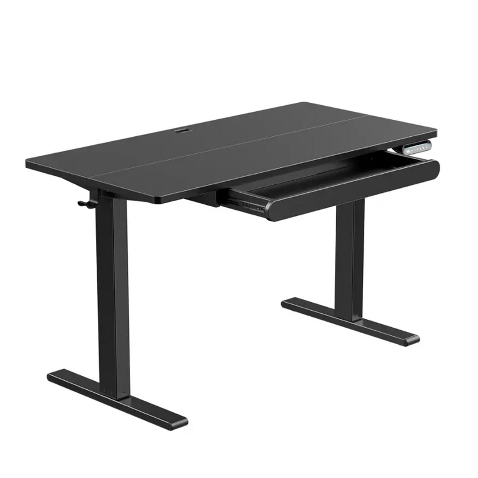Huanuo 48W Electric Rectangular Adjustable Standing Desk with Storage Drawer, Black (HNESD77B)
