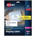 Avery Easy Peel Laser Shipping Labels, 2 x 4, Glossy White, 10 Labels/Sheet, 10 Sheets/Pack (6527)