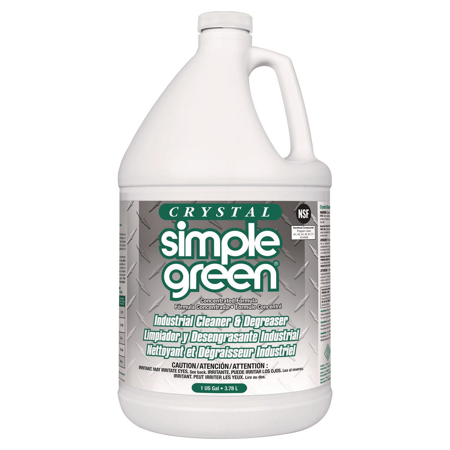 Simple Green Crystal Industrial Cleaner/Degreaser, 1 gal Bottle, 6/Carton (SMP19128)